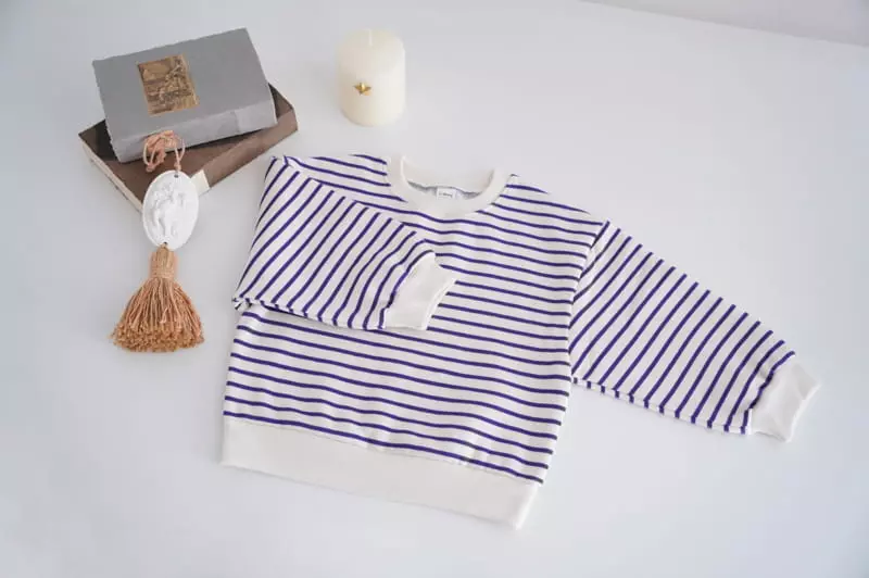 I Story Kids - Korean Children Fashion - #Kfashion4kids - Stripes Overfit Sweatshirt - 6