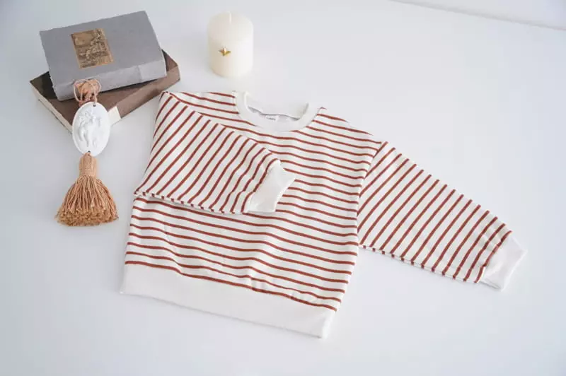 I Story Kids - Korean Children Fashion - #kidsshorts - Stripes Overfit Sweatshirt - 4