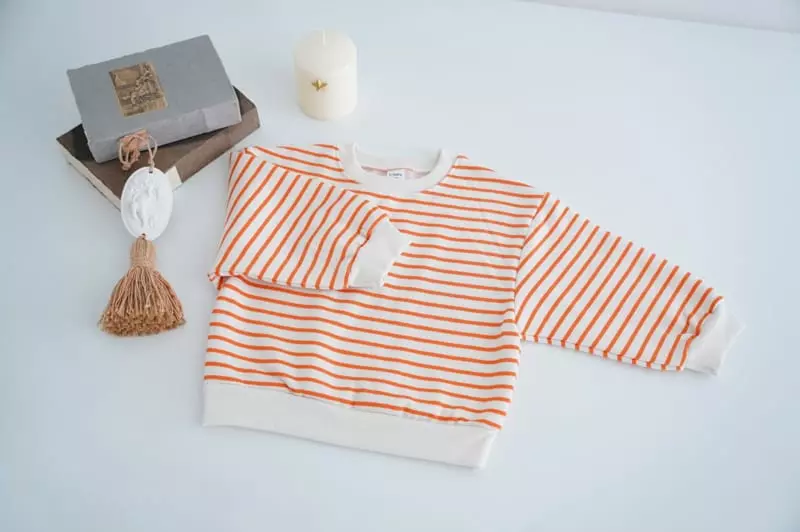I Story Kids - Korean Children Fashion - #kidzfashiontrend - Stripes Overfit Sweatshirt - 5