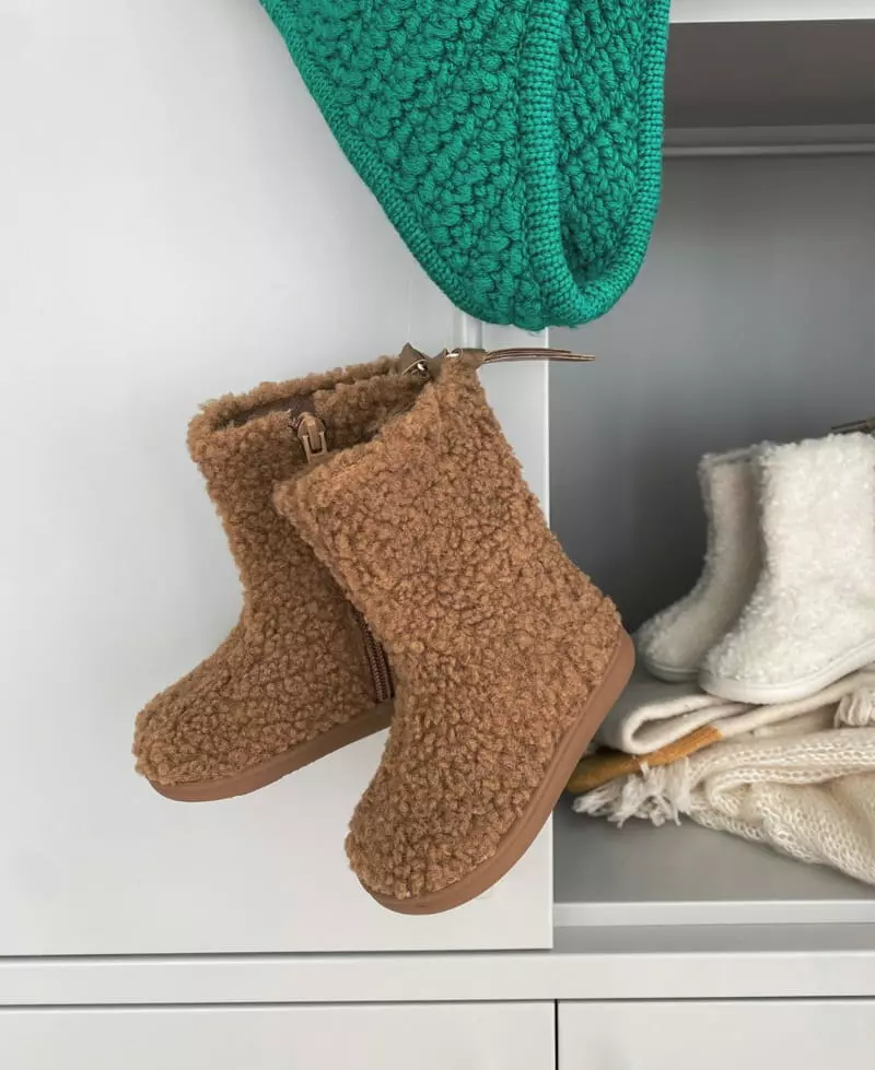IWAI - Korean Children Fashion - #childrensboutique - iw960 Teddy Boots - 7