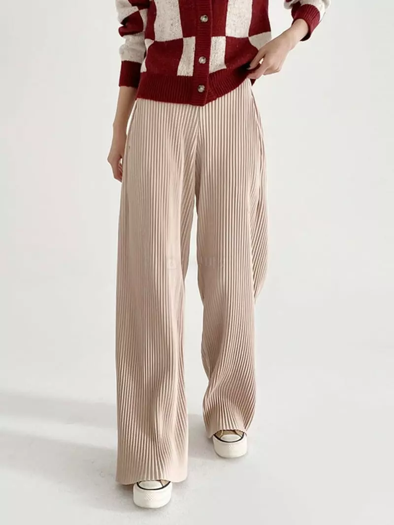 Ifuhouse - Korean Women Fashion - #momslook - Pleats Band Pants - 2