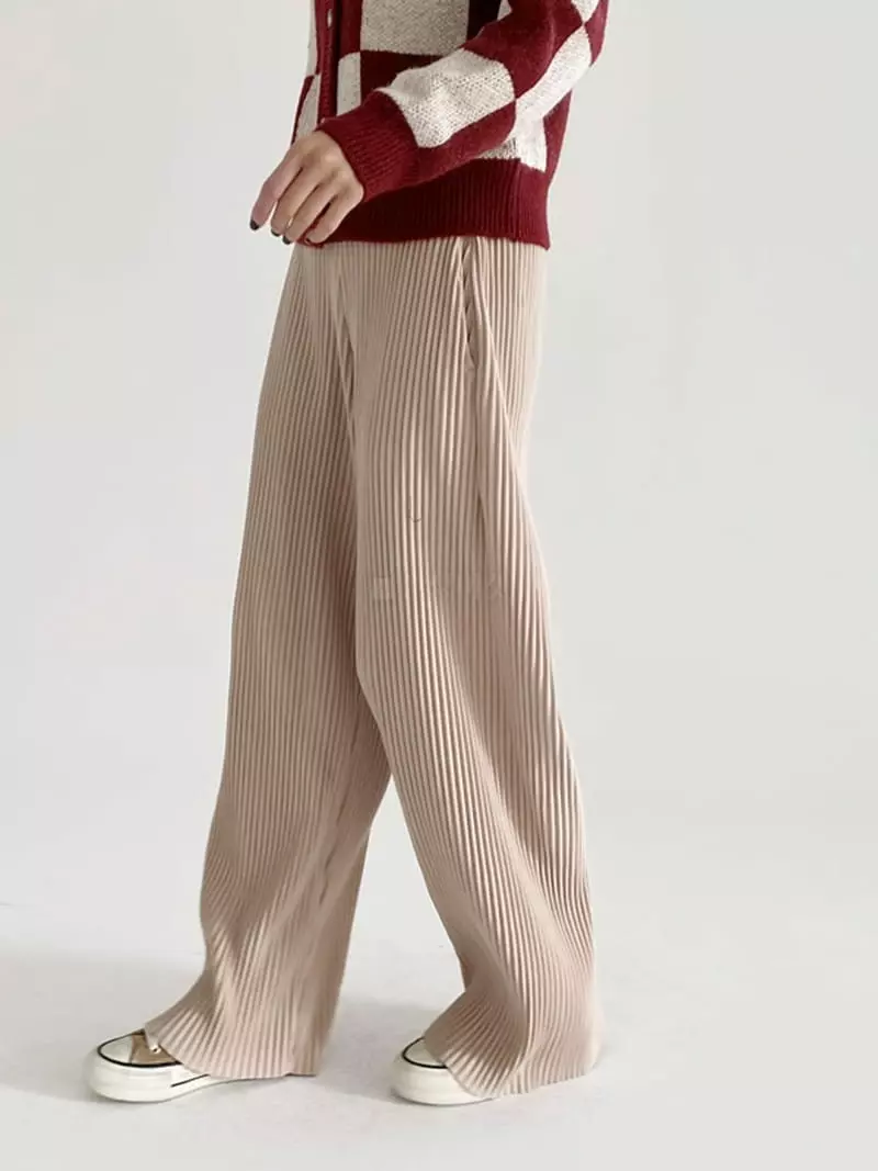 Ifuhouse - Korean Women Fashion - #womensfashion - Pleats Band Pants - 4