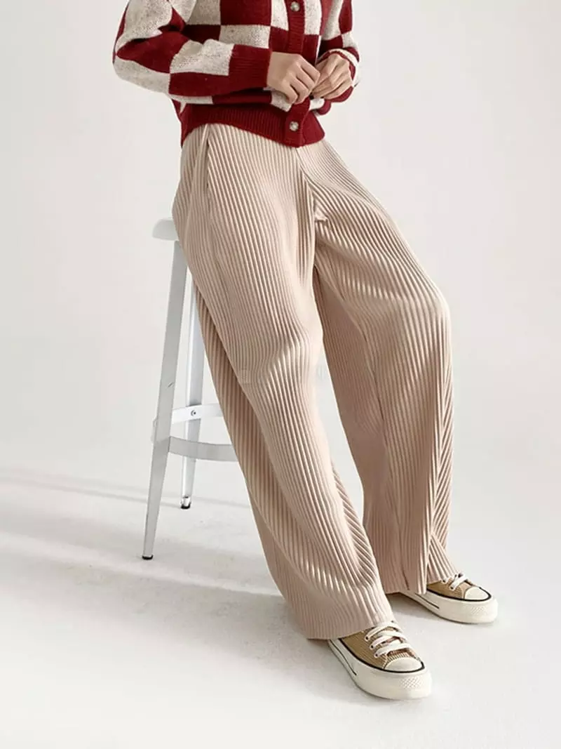 Ifuhouse - Korean Women Fashion - #momslook - Pleats Band Pants - 6