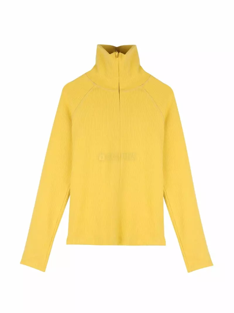 Ifuhouse - Korean Women Fashion - #momslook - Rib Half Zip-up Tee - 10
