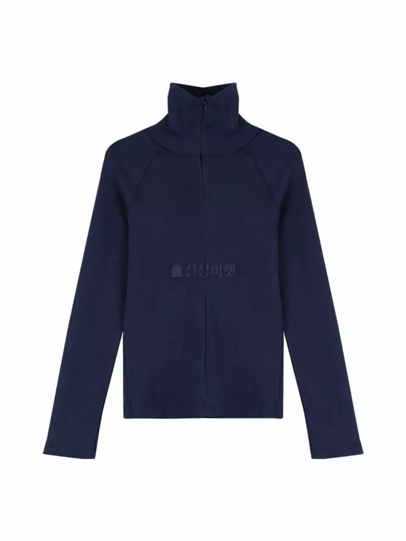 Ifuhouse - Korean Women Fashion - #momslook - Rib Half Zip-up Tee - 9