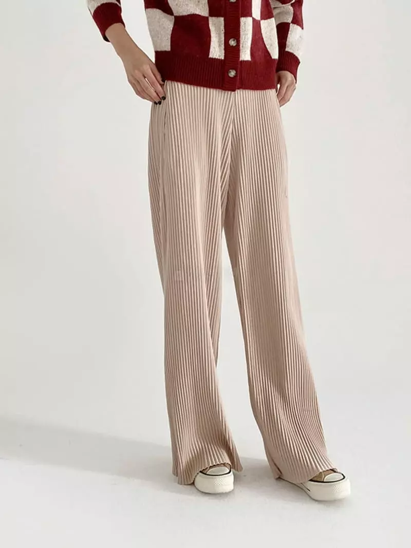Ifuhouse - Korean Women Fashion - #womensfashion - Pleats Band Pants - 3
