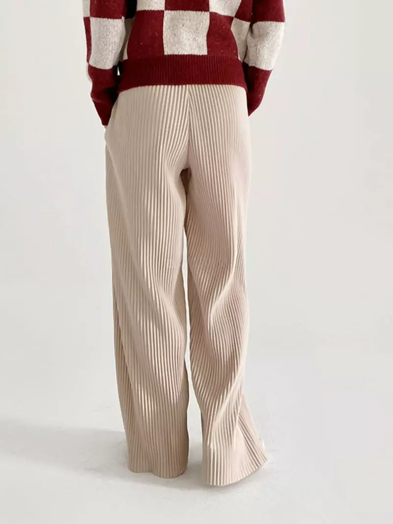 Ifuhouse - Korean Women Fashion - #womensfashion - Pleats Band Pants - 5
