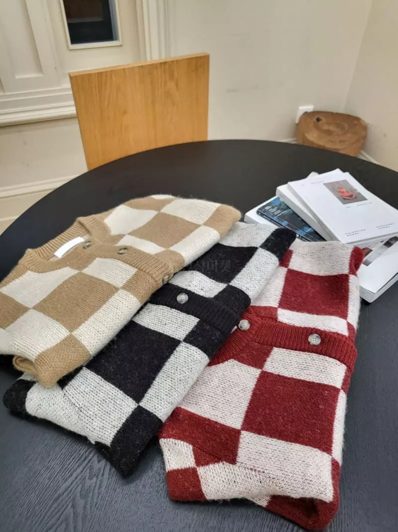 Ifuhouse - Korean Women Fashion - #womensfashion - Square Knit Cardigan - 2