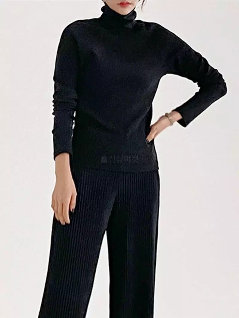 Ifuhouse - Korean Women Fashion - #momslook - Rib Half Zip-up Tee - 4