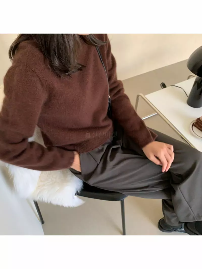 Imagine - Korean Women Fashion - #momslook - Whole Gament Knit Tee - 10