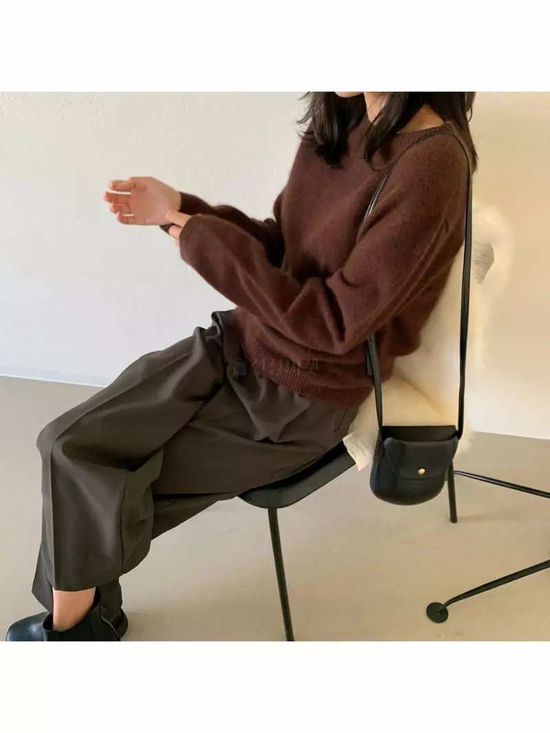 Imagine - Korean Women Fashion - #momslook - Whole Gament Knit Tee - 11