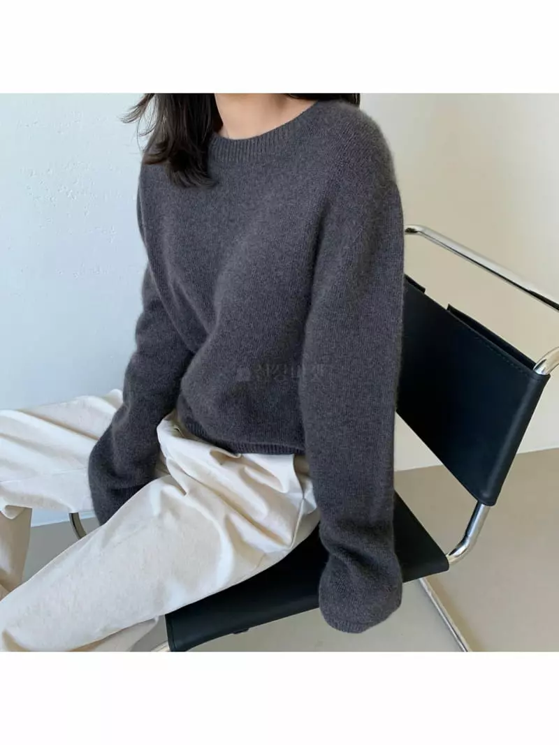 Imagine - Korean Women Fashion - #womensfashion - Whole Gament Knit Tee - 4