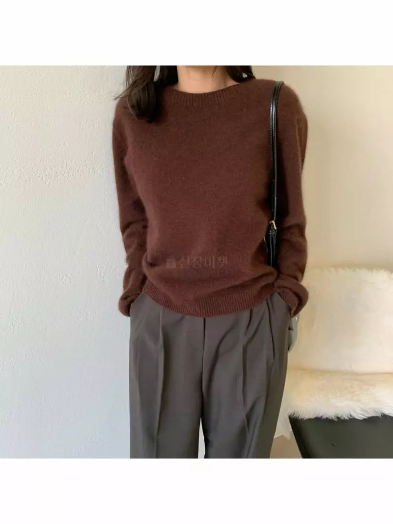 Imagine - Korean Women Fashion - #momslook - Whole Gament Knit Tee - 6