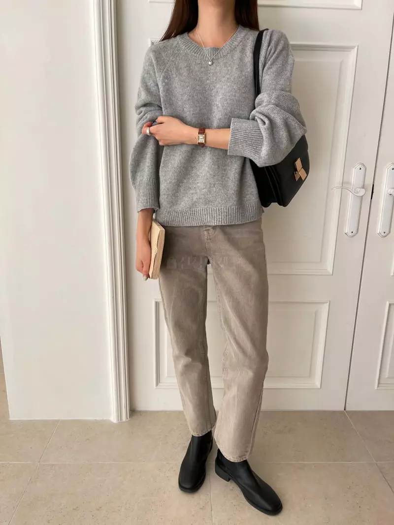Imagine - Korean Women Fashion - #momslook - Hally Knit Tee