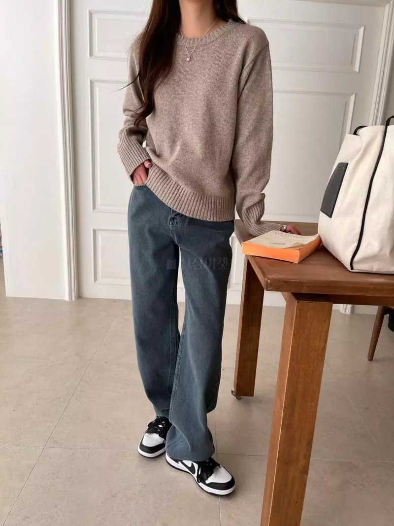 Imagine - Korean Women Fashion - #momslook - French Knit Tee - 2