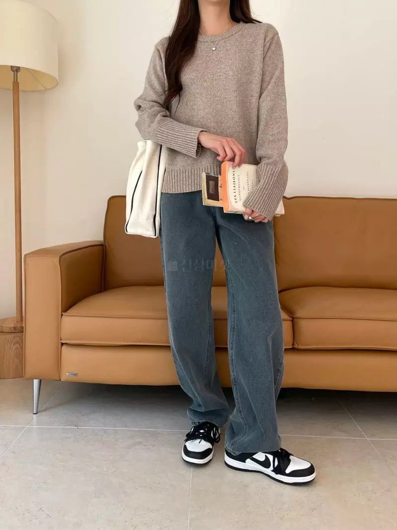 Imagine - Korean Women Fashion - #momslook - French Knit Tee - 6