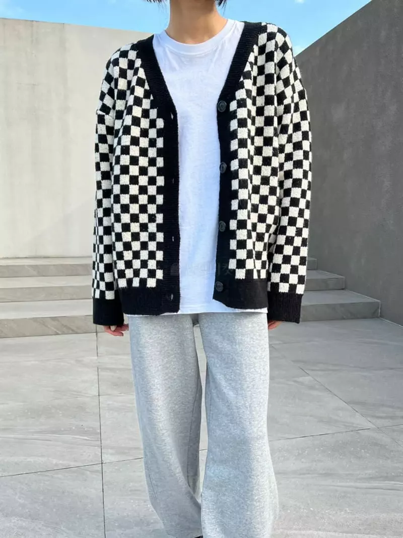 Imagine - Korean Women Fashion - #womensfashion - Check Board Cardigan - 4