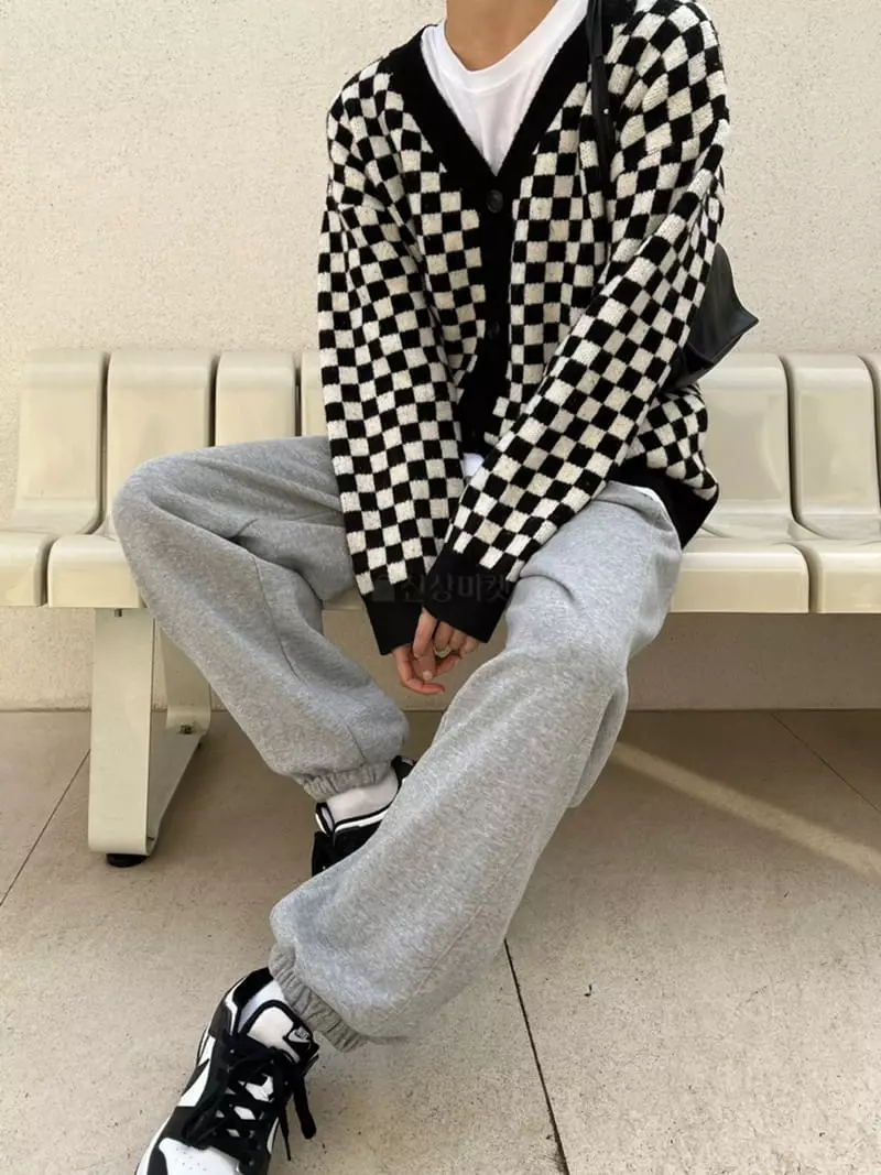 Imagine - Korean Women Fashion - #momslook - Check Board Cardigan - 7
