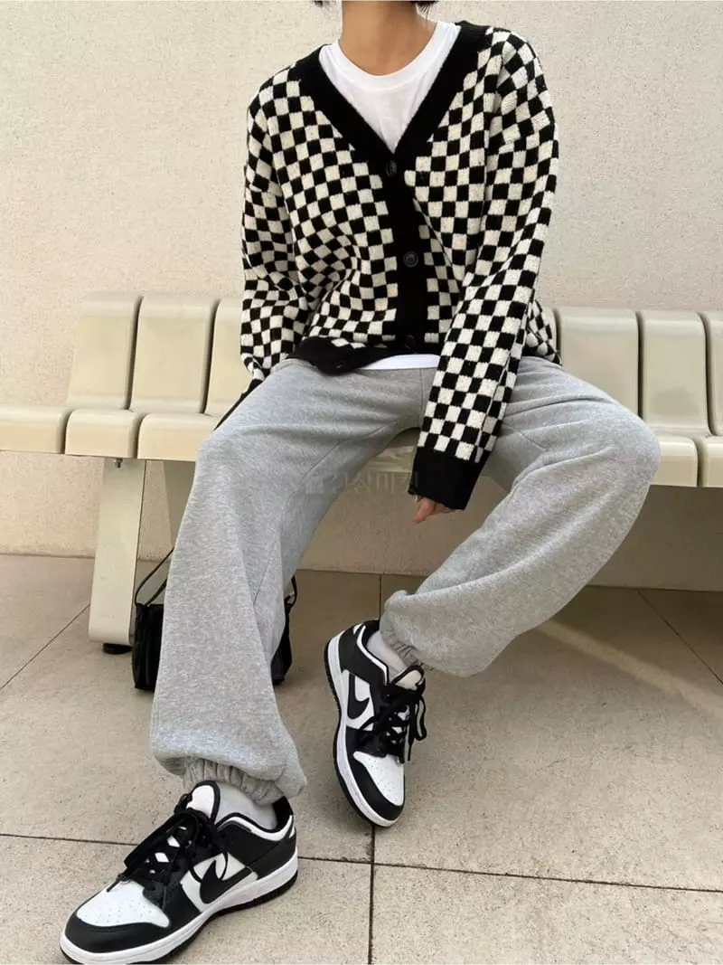 Imagine - Korean Women Fashion - #momslook - Check Board Cardigan - 8