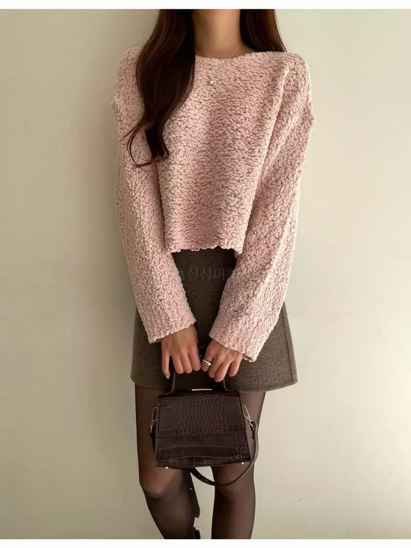 Imagine - Korean Women Fashion - #momslook - Boat Knit Tee - 4