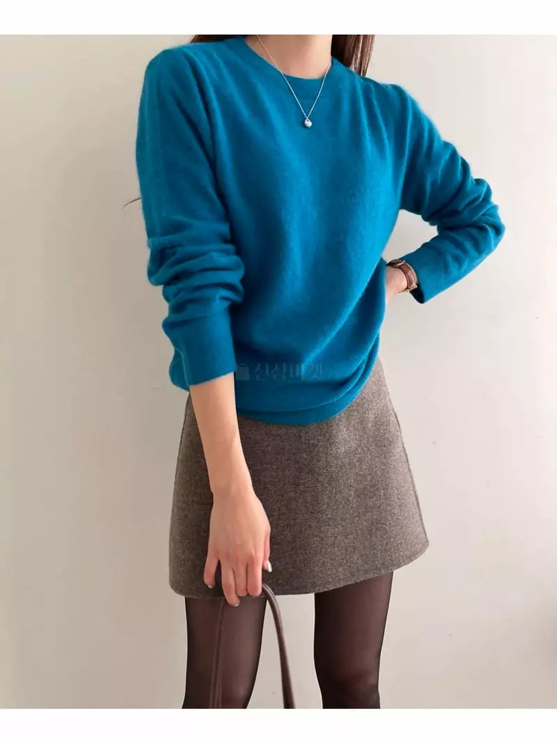 Imagine - Korean Women Fashion - #momslook - Racoon Cock Knit Tee - 2
