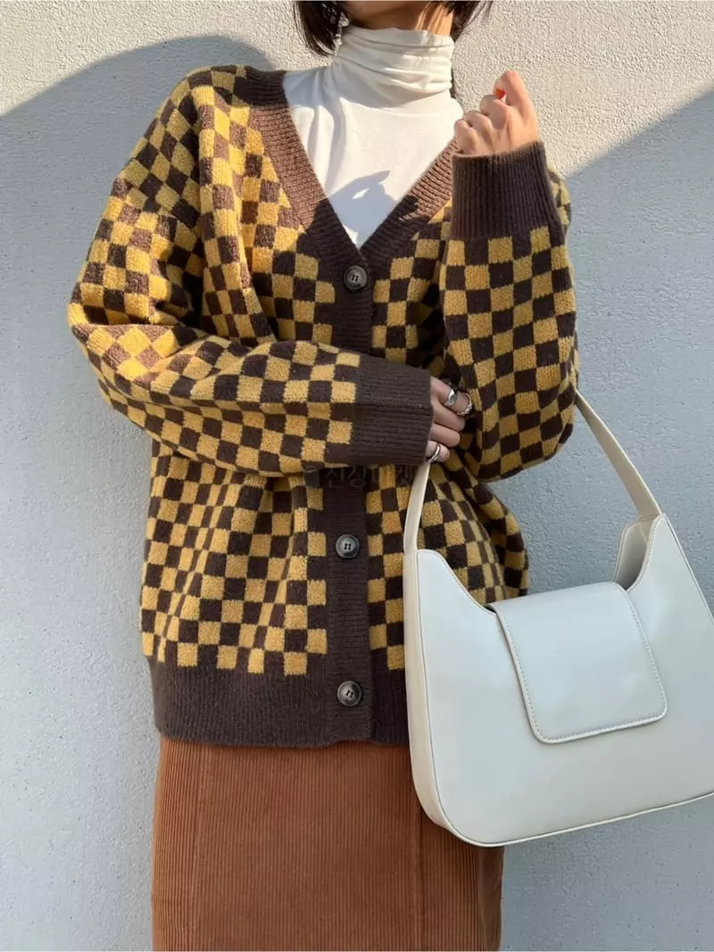Imagine - Korean Women Fashion - #pursuepretty - Check Board Cardigan - 12