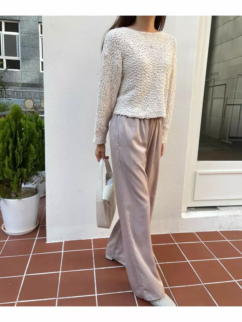 Imagine - Korean Women Fashion - #pursuepretty - Boat Knit Tee - 8