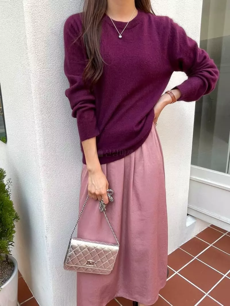 Imagine - Korean Women Fashion - #pursuepretty - Racoon Cock Knit Tee - 7