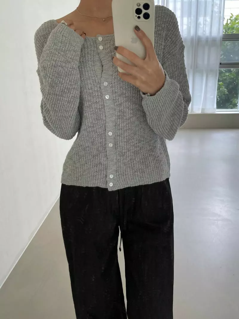 Imagine - Korean Women Fashion - #restrostyle - Double Cardigan - 6