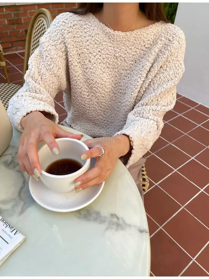 Imagine - Korean Women Fashion - #romanticstyle - Boat Knit Tee - 10