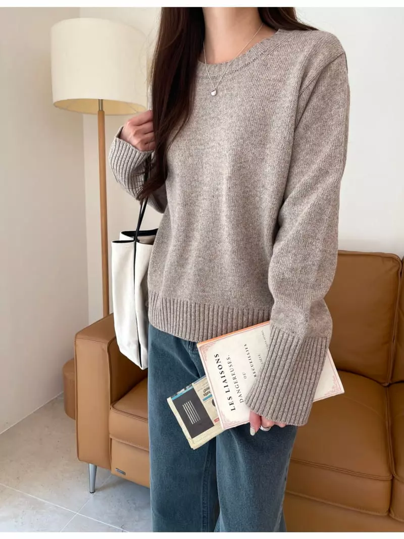 Imagine - Korean Women Fashion - #womensfashion - French Knit Tee - 5