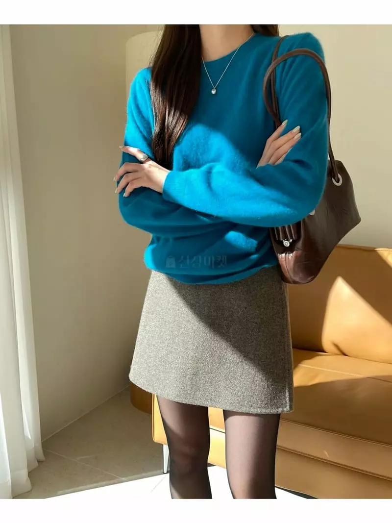 Imagine - Korean Women Fashion - #momslook - Racoon Cock Knit Tee - 4