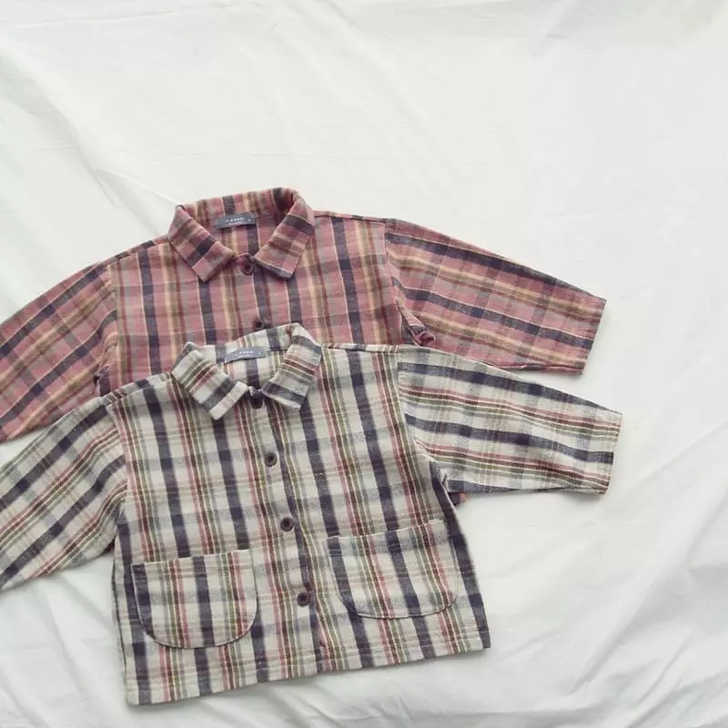 J-Room - Korean Children Fashion - #childofig - Check Shirt Jacket - 2
