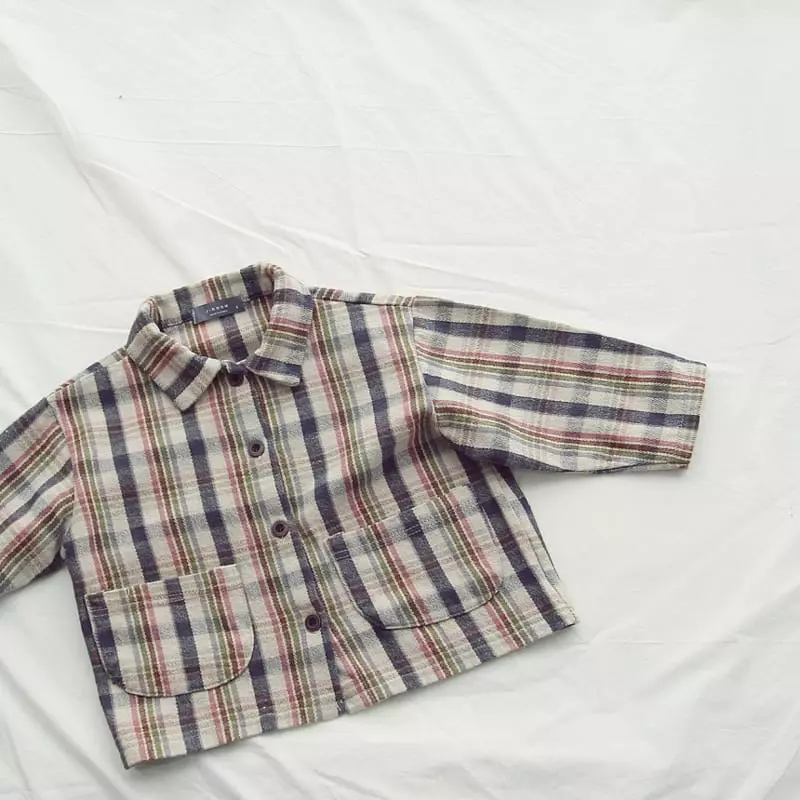 J-Room - Korean Children Fashion - #childofig - Check Shirt Jacket - 3