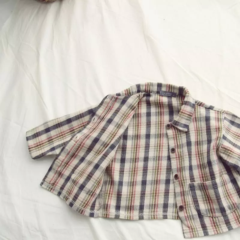 J-Room - Korean Children Fashion - #childofig - Check Shirt Jacket - 4