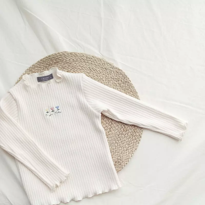J-Room - Korean Children Fashion - #kidzfashiontrend - Flower Rib Tee - 2