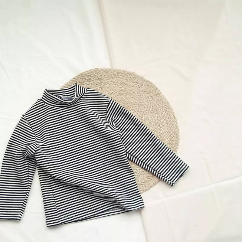 J-Room - Korean Children Fashion - #Kfashion4kids - Stripes Turtleneck Tee - 4