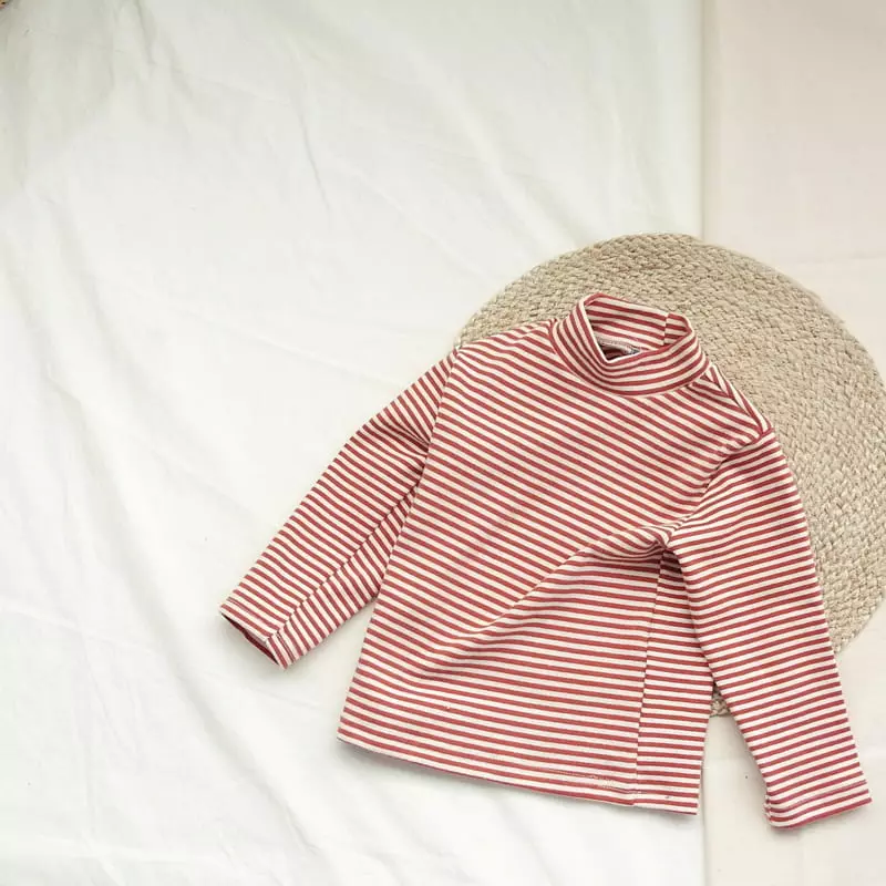 J-Room - Korean Children Fashion - #magicofchildhood - Stripes Turtleneck Tee - 5