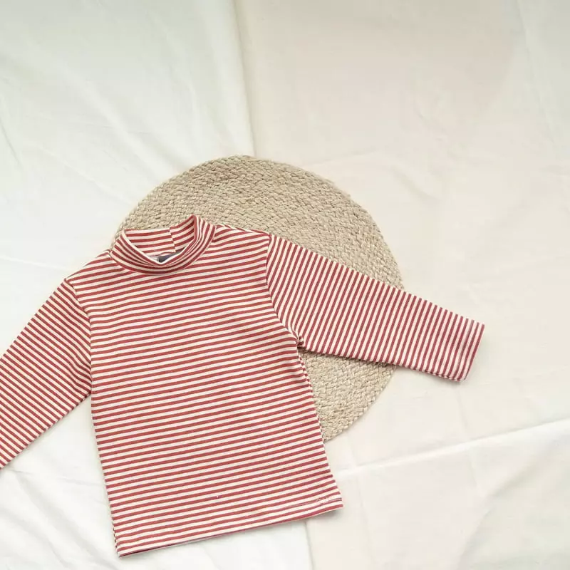 J-Room - Korean Children Fashion - #minifashionista - Stripes Turtleneck Tee - 6