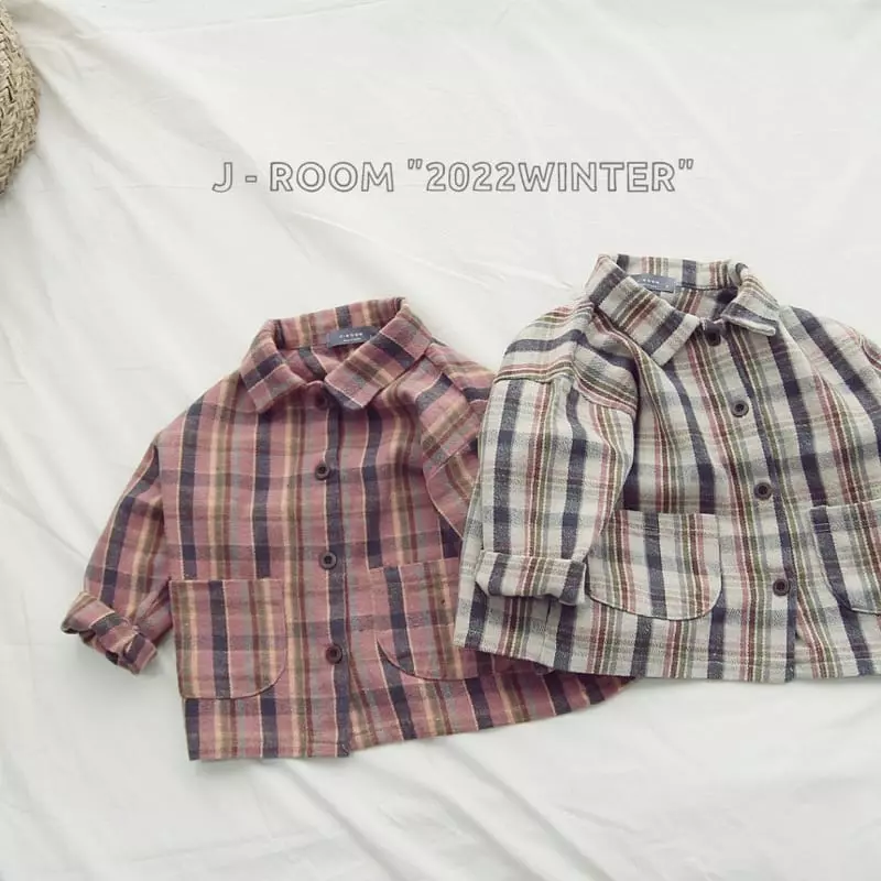 J-Room - Korean Children Fashion - #prettylittlegirls - Check Shirt Jacket