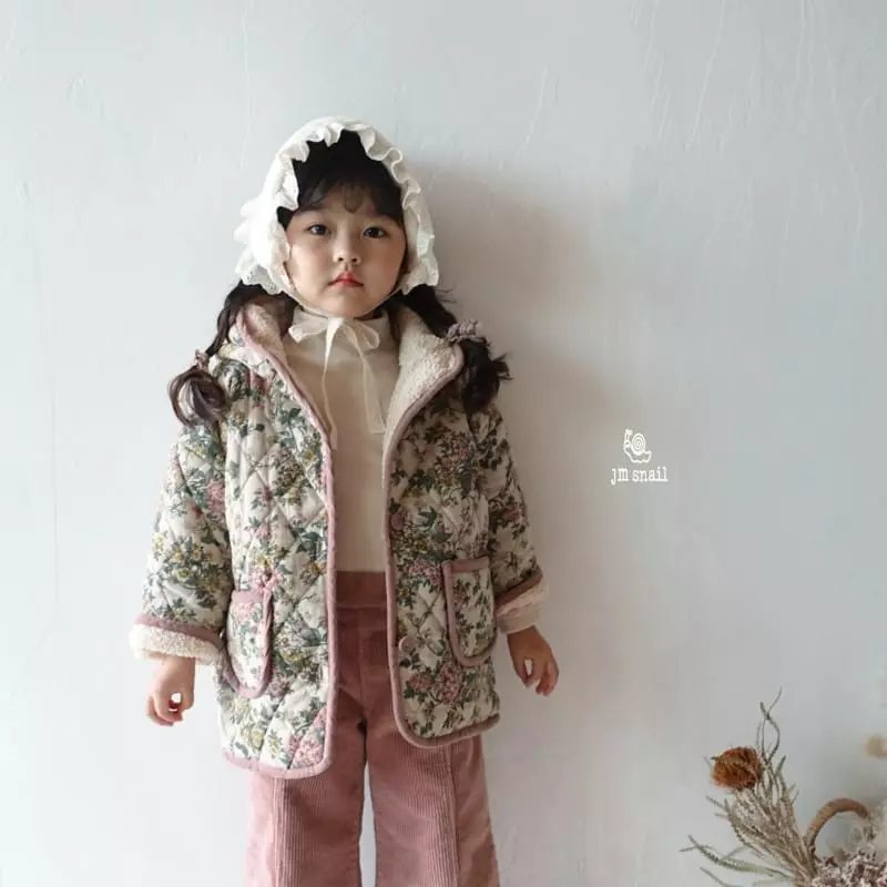 JM Snail - Korean Children Fashion - #Kfashion4kids - Flower Quyilting Coat - 6