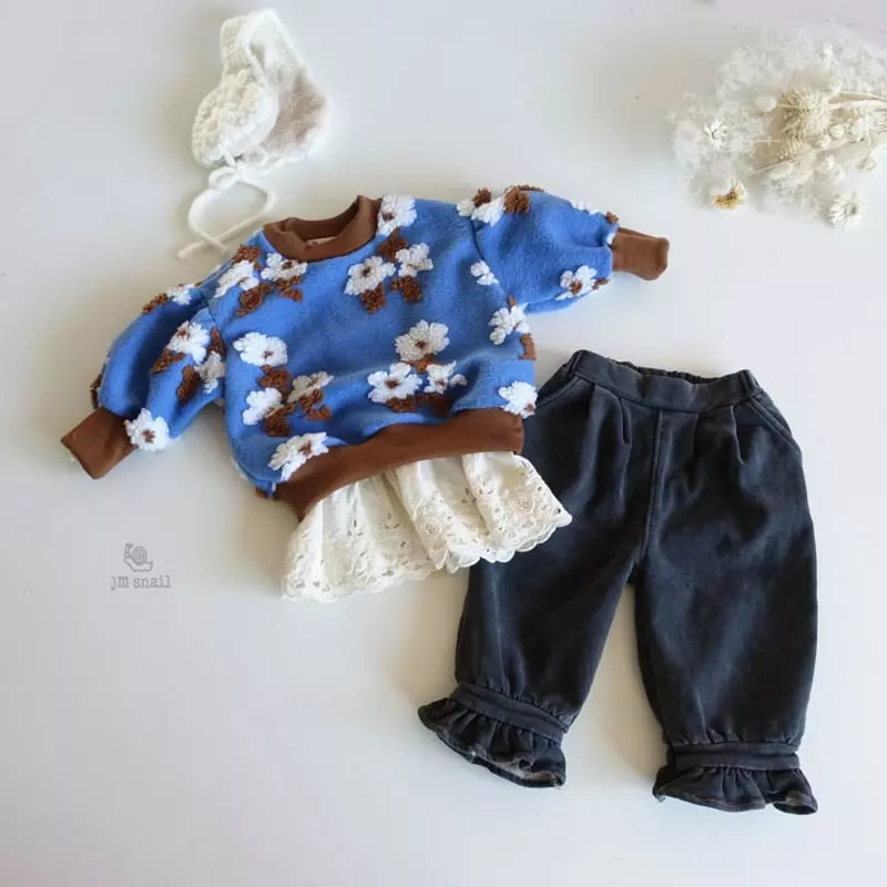 JM Snail - Korean Children Fashion - #childofig - Flower Sweatshirt - 8