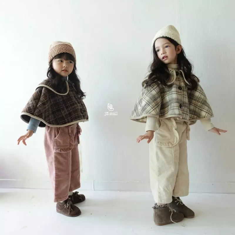 JM Snail - Korean Children Fashion - #childofig - Check Cape - 3