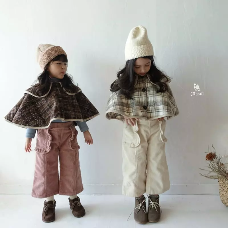 JM Snail - Korean Children Fashion - #childofig - Check Cape - 4