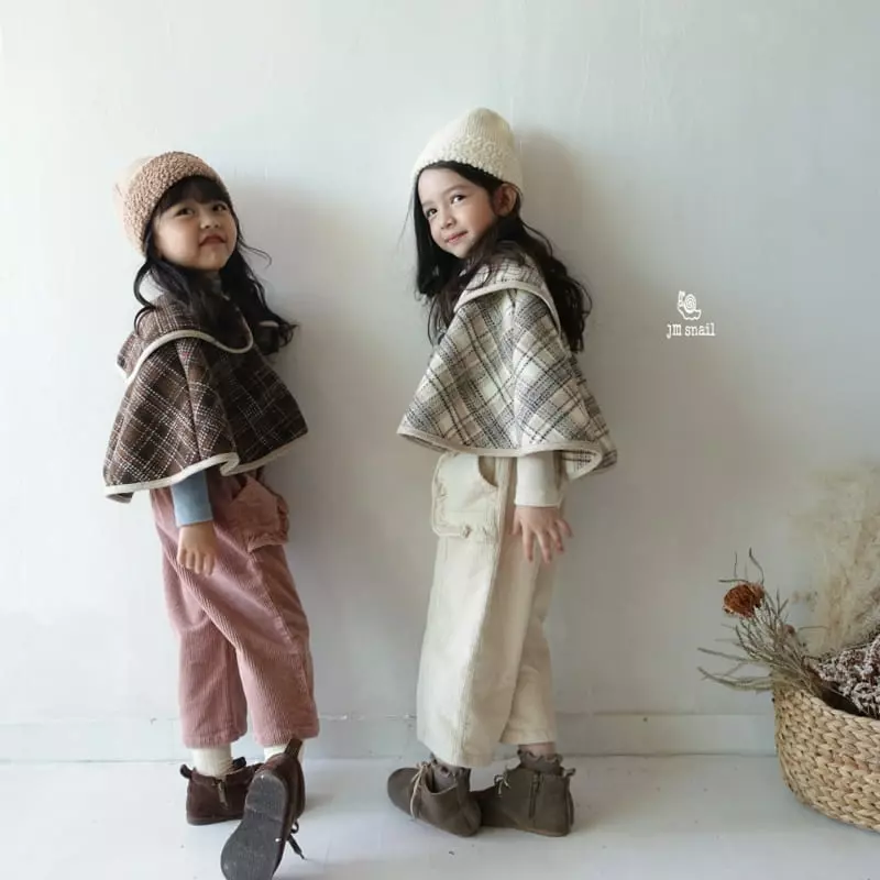 JM Snail - Korean Children Fashion - #childrensboutique - Check Cape - 5