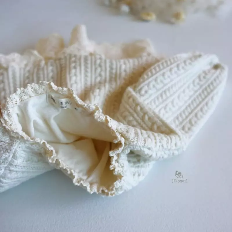 JM Snail - Korean Children Fashion - #childofig - Inner Lace Tee - 4