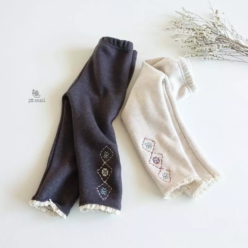 JM Snail - Korean Children Fashion - #childrensboutique - Dia Flower Leggings - 3