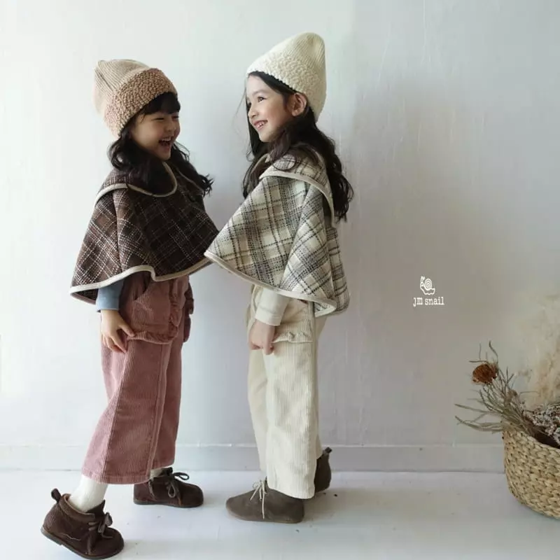JM Snail - Korean Children Fashion - #designkidswear - Check Cape - 6