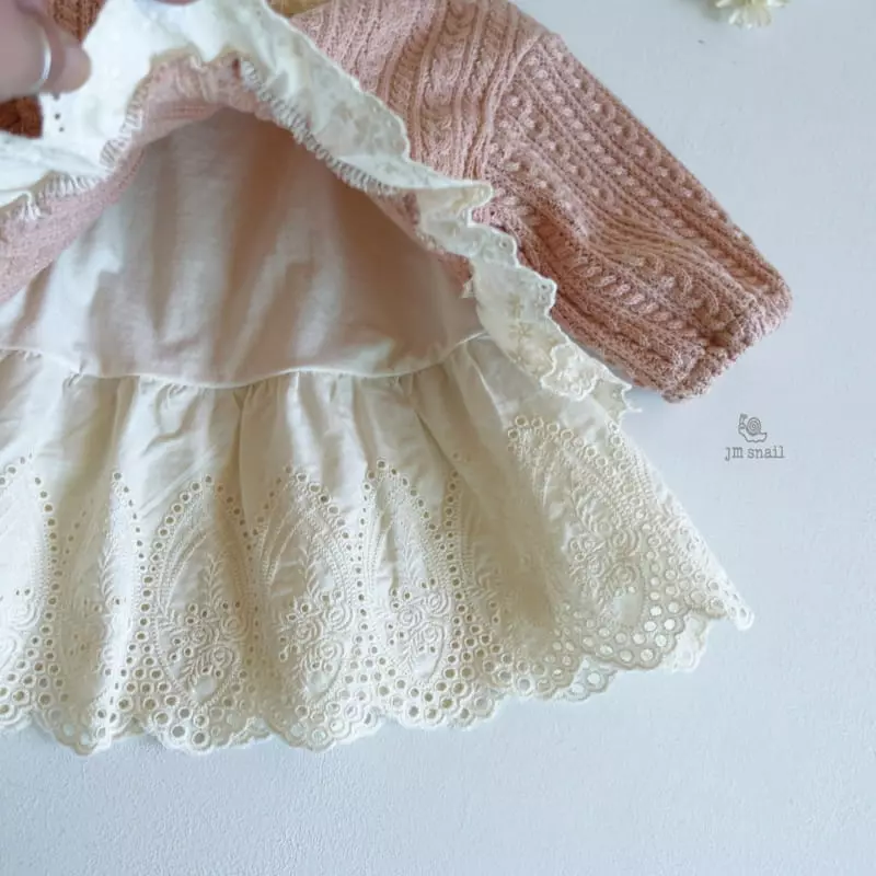 JM Snail - Korean Children Fashion - #designkidswear - Inner Lace Tee - 5