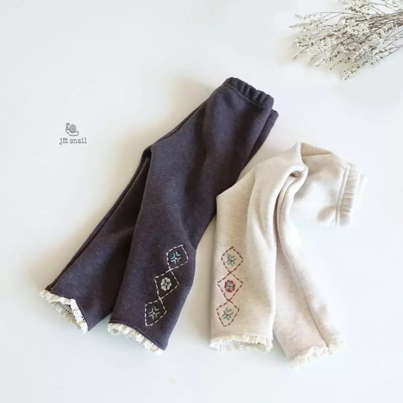 JM Snail - Korean Children Fashion - #childrensboutique - Dia Flower Leggings - 4